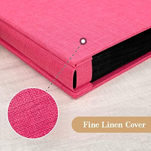potricher Photo Album 4x6 Photos, 1000 Pockets, Linen Cover, Rose Red - Image 6
