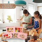 KPOSIYA 65 PCS 8x6x2.5 Inch Cookie Boxes with Window Pink Bakery Boxes Pastry Boxes for Gift Giving, Treat, Dessert, Cupcakes, Chocolate, Strawberries, Donuts, Muffins (5 Style Windows) - Image 5