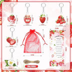 289 Pieces Strawberry Baby Shower Favors for Guest Berry Sweet Baby Ballpoint Pens and Keychains Gifts for Girls Bulk Retractable Pens Gender Reveal Thank You Cards Souvenirs Prizes - Image 3