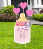 Welcome Home Baby Yard Decoration Sign, Its a Girl by Cute+News