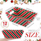 Thenshop 44 Pcs Empty Gift Basket Bulk,Basket Gifts, Red, Green, Stripe - Image 2
