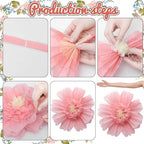 Giegxin 44 Pcs Multiple Sizes Boho Giant Paper Flowers for Wall Decor - Image 4