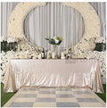 Poise3EHome Champagne Sequin Tablecloth 90×132 Inch Rectangle Sparkly Fabric Table Cloth for Birthday Wedding Party Christmas Holiday Baby Shower Decoration by Poise3EHome