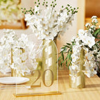 Arch Wedding Table Numbers 1-30 with Stands - 5.5x7 Inch, Clear - Image 3