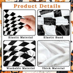 Set of 2 Halloween Black Orange Arch Backdrop Cover (7.2ft, 6ft) - Image 6