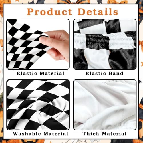 Set of 2 Halloween Black Orange Arch Backdrop Cover (7.2ft, 6ft) - Image 6