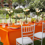 6 Pack Square Satin Table Cover, 52 x 52 Inches, Orange - Image 4