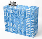 AOFUN Personalized Wrapping Paper Personalized Christmas Gift Baby Christmas Wrapping Paper Personalized Name Text Wrapping Paper 5 Rolls 58"" x 23"", Style 11 by Unknown