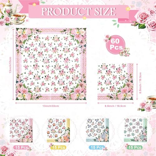 SUMMORO 180 Pcs Disposable Paper Tea Cups and Plates with Napkins, 9 OZ - Image 3
