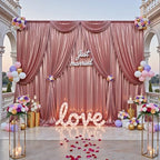 20x10FT Rose Gold Sequin Backdrop Curtain for Party - 4 Panels 5x10FT Wrinkle-Free Shimmer Drapes for Birthday, Wedding, Christmas, Decorations & Photography - Image 4