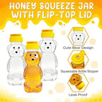 36 Pcs Honey Bear Bottle, 8oz Plastic Honey Squeeze Bottle Honeybear - Image 3