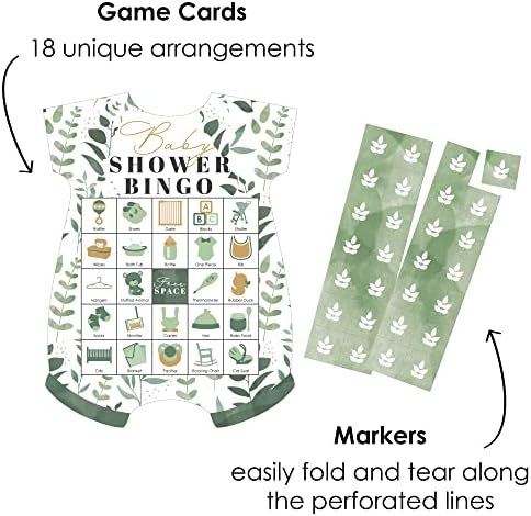 Big Dot of Happiness Boho Botanical Baby Shower Bingo Game - 18 Picture Bingo Cards with Markers, Baby Shower Party Supplies (Pack of 2) - Image 2
