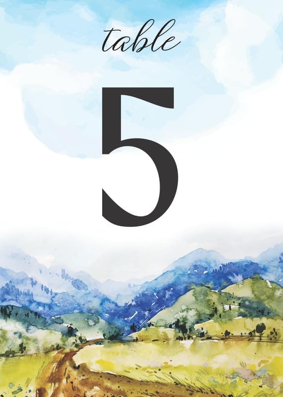 Farmhouse Painting Table Cards Number 1-75 Double Sided For Wedding Reception Event Party Baby Shower Birthday 4x6, AT-TABLE-CARD-863 by Unknown