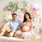 Hombae Baby in Bloom Baby Shower Decorations, 155PCs Spring Wildflower Party Supplies Wild Flower Decor for Girl with Floral Balloons Boxes, Banner, Backdrop, Tablecloth, Cake Cupcake Topper - Image 6