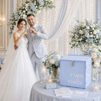 AerWo Light Blue Wedding Card Box, Acrylic Card Box for Wedding Decor - Image 6