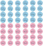 48 Pcs Gender Reveal Stickers - Team Boy or Girl Stickers by NAYAGOGO