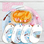 96Pcs Bobbers or Bows Gender Reveal Party Decorations, Serves 24 - Image 6