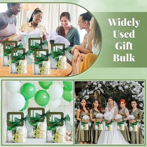 6 Sets Baby Shower Prizes for Game Winners Baby Shower Favors Include Plastic Tumblers Notepad Lip Balms Hand Creams Bear Bath Towels Gift Bags for Wedding Bridal Showers Game Gifts (Green) - Image 5