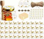 Adabocute Honey Pot, Mini Honey Jars w/Dippers, Glass Jars 1.5oz 40 Pack by Adabocute