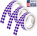 Perco Purple Perforated Round Circle Dot Sticker 1/2-Inch Labels — 3 Rolls, 9,000 Stickers - Parties, Scrapbooks for Category Coding, Crafts & Creative Organization, Strong Adhesive - Made in USA by Perco