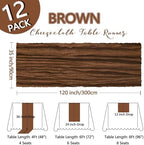 12 Pack 35 x 120 Inch Brown Table Runner Cheesecloth 10Ft - Image 2