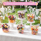 61 oz 6 Clear Plastic Candy Bar Containers with 3 Scoops Tongs - Image 5