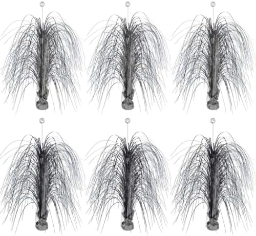 Exquisite Silver Spray Centerpieces 6 Pack, 28 Inch Foil Table Decor by Exquisite