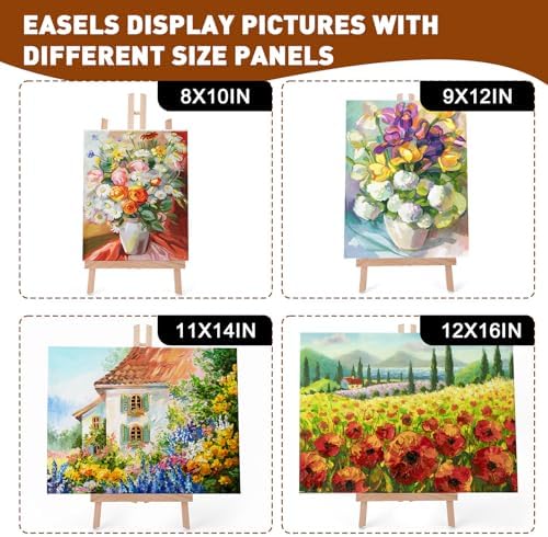 AROIC 8 Pack 15 Inch Wood Easels, Easel Stand for Painting Canvases - Image 5
