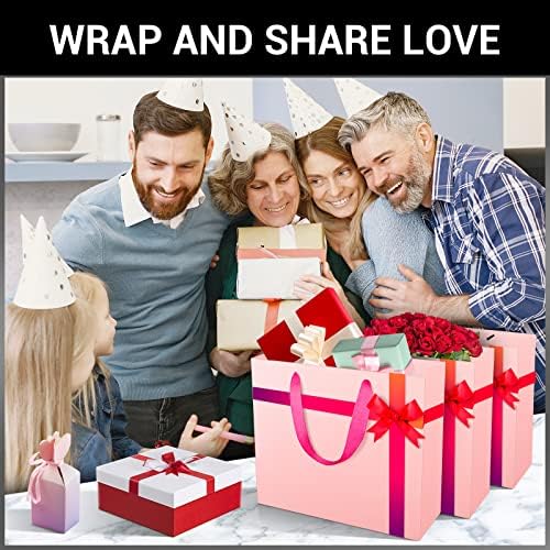 EUSOAR Large Pink Gift Bags with Handles, 50 Pack, 12.5x4.5x11 inches, Retail Wrapping Bags for Gifts, Wedding, Craft, Grocery, Boutique, Party Favor, Business - Image 6