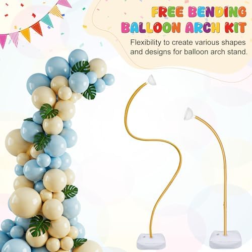 LED Balloon Arch Stand with Base 9.35FT/6FT Balloon Arch Frame for Party - Image 6