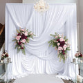 10ft×15ft White Backdrop Curtain for Wedding Parties by PartyVillage