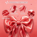 Giant Red Bow Decor, Christmas Tree Topper Bow, Oversized Hanging Bow with Long Streamers, Large Bow for Entrance Wall Backdrop Wedding Birthday Bridal Shower Home Decor Coquette Room Decor, 16 x 85in - Image 3