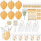 50 Pcs Strawberry Party Decorations Gifts Set Berry Baby Shower Favors for Guests Wooden Cheese Boards with Forks Towels Sweet One Berry First Birthday Prizes for Game Winner Baby Girls Party Supplies by Easma