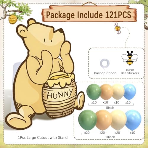 Classic Winnie Bear Baby Shower Birthday Decorations Cutout Large 27.5Inch - Image 3