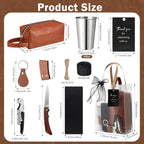 Yungyan 56 Pcs Baby Shower Prizes for Men Gift Set 6 Sets of Stainless Steel Cups, PU Storage Pouches, Bottle Openers, Folding Utility Knives, Cup Sleeves, Carry Bags, Cooling Towels, Keychains - Image 2