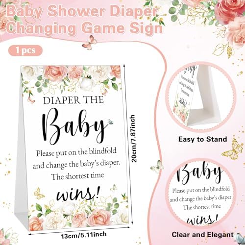 37 Pcs Baby Shower Diaper Changing Game Supplies, Warmth - Image 3