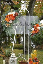 Faux Flower Swag Set of 2 for Wedding Welcome Signs Floral Swag Reception Ceremony Decor Orange - Image 3