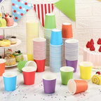 300 Pack 8 oz Rainbow Disposable Paper Cups, 6 Birthday Party Colorful Cups - Image 2