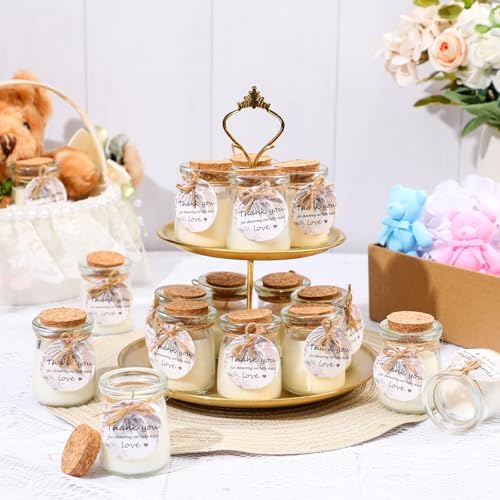 Threlaco 20 Pcs Boho Baby Shower Favor Candle Glass Jar - Image 4