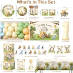 267PCS Fexivo Classic Bear 1st Birthday Decorations Set for 25 Guests - Image 2