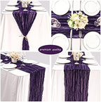 35x120 Inch Dark Purple Cheesecloth Table Runner Gothic Wedding Party Decor - Image 5