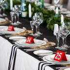 Tuanse Table Numbers 1-50 Acrylic Double Sided Tents for Restaurant, Red - Image 5