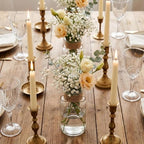 Clear Glass Vase Set, Hemp Rope Bowknot Decoration, Rustic Rustic Style Table Top for Wedding Flower Arrangement, Set of 12 - Image 7