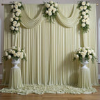 30 ft x 10 ft Wrinkle Free Light Green Backdrop Curtain for Parties, Thick Green Polyester Photo Backdrop Drapes for Baby Shower Wedding Engagement Birthday Party Backdrop Stand,5ft x 10ft 6 Panels - Image 2