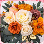 Wedding Arch Flowers Fall 2 Pcs, Fabric Floral Swag for Ceremony - Image 2