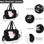Lushandy Baby Diaper Bag Tote, Mom Bag Cute Crossbody Diaper Bags Baby Travel Bags for Girl Pañaleras Para Bebe (Black, Large) - Image 2