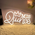 Mis Quince Neon Sign for Wall Decor Dimmable LED Sign Neon Lights for Bedroom Light Decoration for Birthday Party Room Decoration Gift for Girl Kid Lover 40CM*23CM Warm White by Letourlivesbefullofloveandcolor