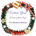Custom Stickers for Business Logo Design Your Own Personalized Labels Decals Text Name Image Photo Customized Waterproof, UV Protected Fade & Heat Cold Resistant Pack of 100. (Wreath 12, 5 Inch) by clylife