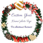 Custom Stickers for Business Logo Design Your Own Personalized Labels Decals Text Name Image Photo Customized Waterproof, UV Protected Fade & Heat Cold Resistant Pack of 100. (Wreath 12, 5 Inch) by clylife
