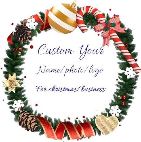 Custom Stickers for Business Logo Design Your Own Personalized Labels Decals Text Name Image Photo Customized Waterproof, UV Protected Fade & Heat Cold Resistant Pack of 100. (Wreath 12, 5 Inch) by clylife